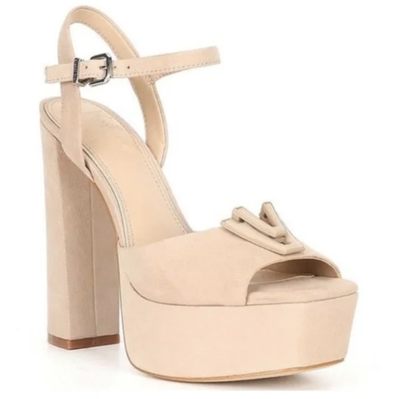 NEW Gianni Bini x Venita Aspen Sienna Suede Platform Dress Sandals - Picture 1 of 1